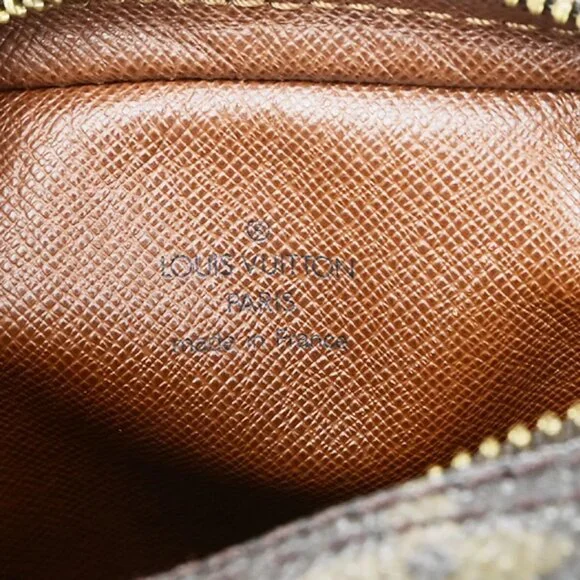 LOUIS VUITTON Danube Shoulder Bag Monogram Leather Brown France